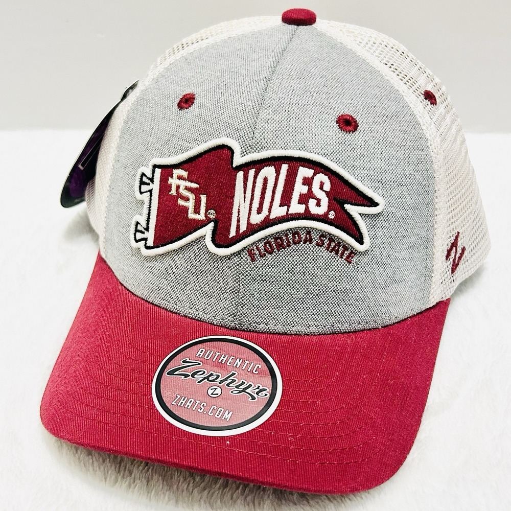 Zephyr Florida‎ State Seminoles Estate Renown Hat Cap Adjustable Snapback Gray